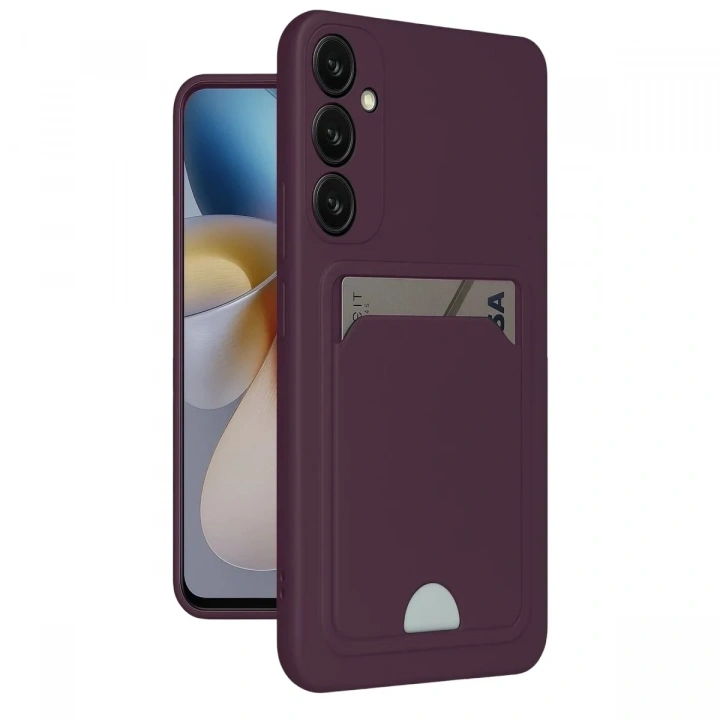 Mey İthalat®  Samsung Galaxy A26 Kılıf Kelvin Kartvizitli Silikon - Derin Mor