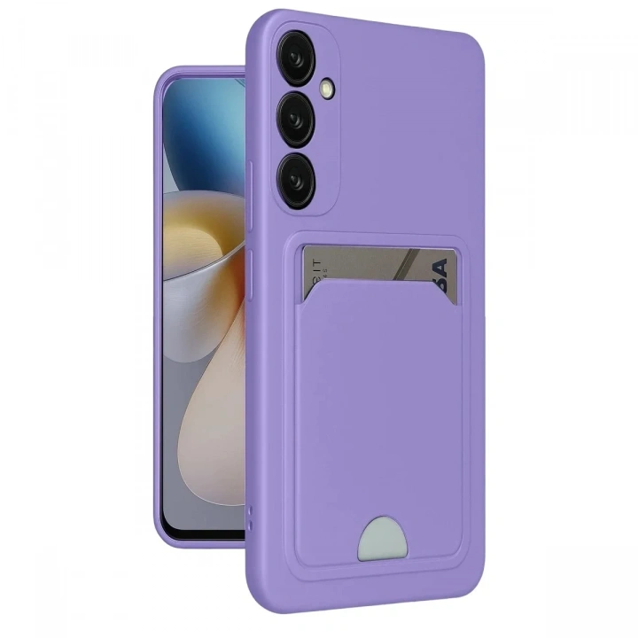 Mey İthalat®  Samsung Galaxy A26 Kılıf Kelvin Kartvizitli Silikon - Lila