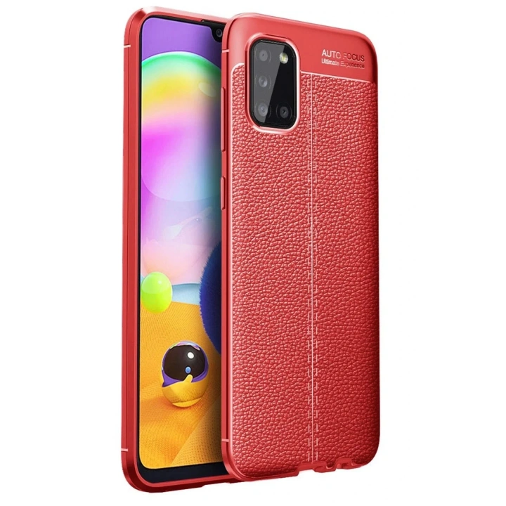 Mey İthalat®  Samsung Galaxy A31 Kılıf Auto Focus Kapak - Kırmızı