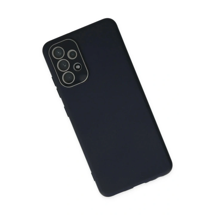 Mey İthalat®  Samsung Galaxy A33 5G Kılıf Lansman Glass Kapak - Lacivert