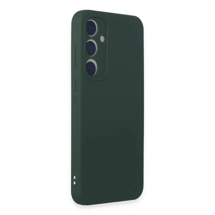 Mey İthalat®  Samsung Galaxy A35 5G Kılıf First Silikon - Koyu Yeşil