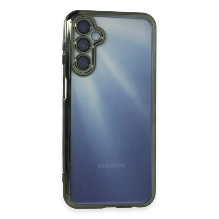Mey İthalat®  Samsung Galaxy A35 5G Kılıf  Lensli Silikon - Yeşil