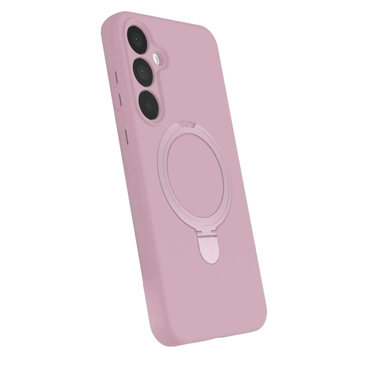 Mey İthalat®  Samsung Galaxy A35 5G Regal Magsafe Standlı Kapak - Açık Pembe
