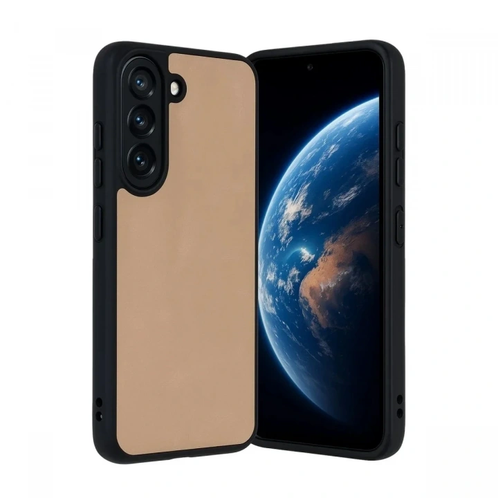 Mey İthalat®  Samsung Galaxy A36 Kılıf Aras Deri Kapak - Pudra