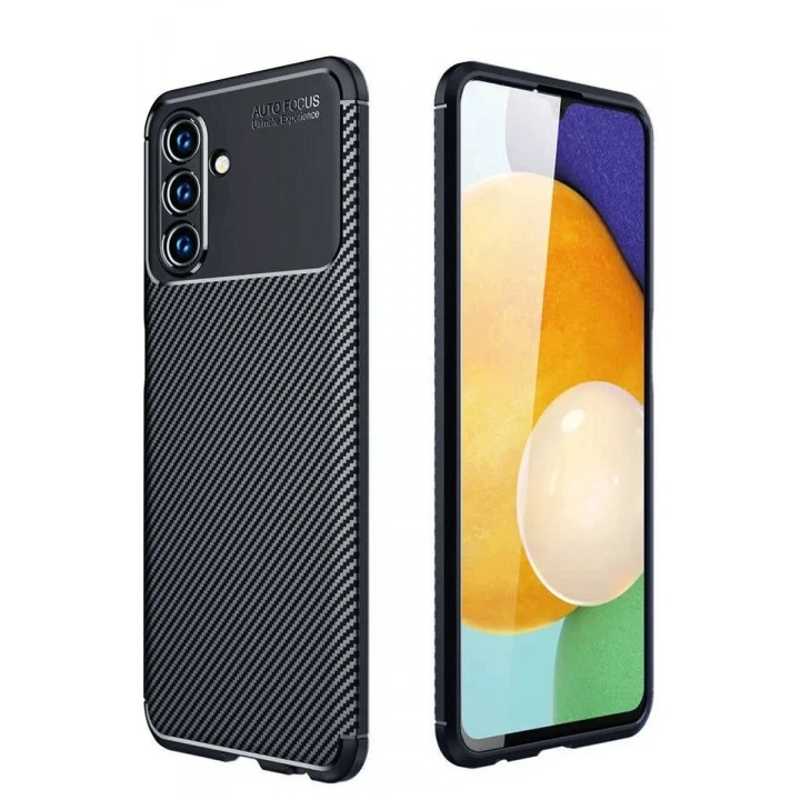 Mey İthalat®  Samsung Galaxy A36 Kılıf Auto Focus Karbon Kapak - Siyah