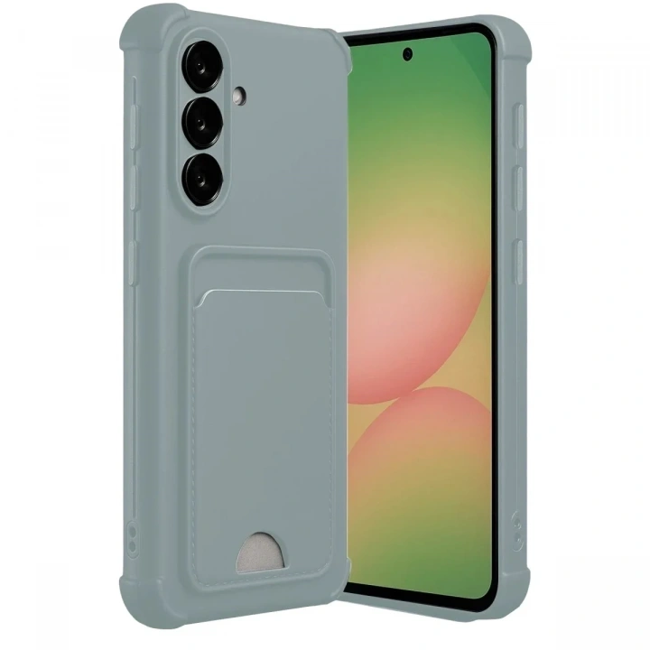 Mey İthalat®  Samsung Galaxy A36 Kılıf Kelvin Kartvizitli Silikon - Açık Yeşil