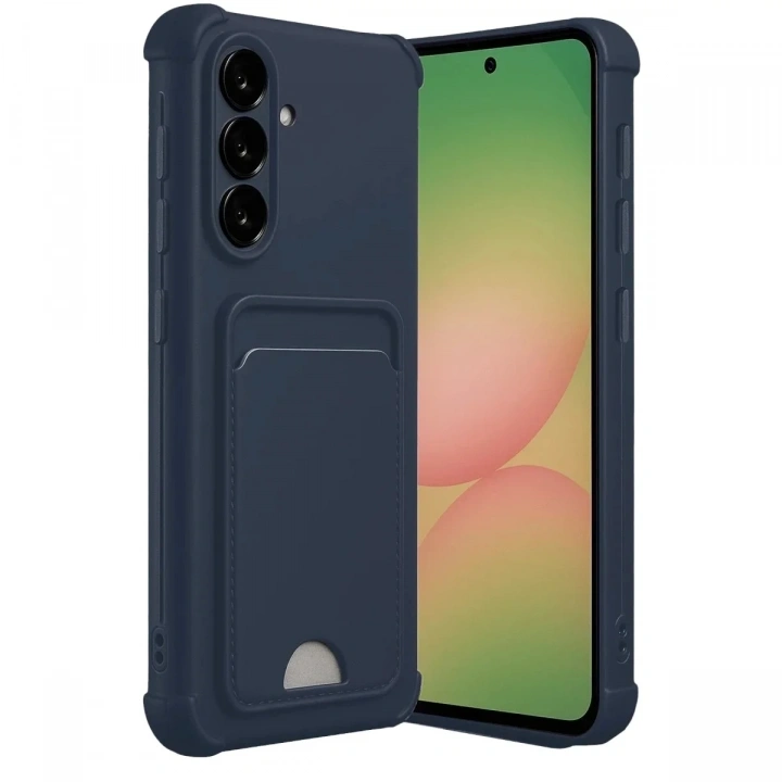 Mey İthalat®  Samsung Galaxy A36 Kılıf Kelvin Kartvizitli Silikon - Lacivert