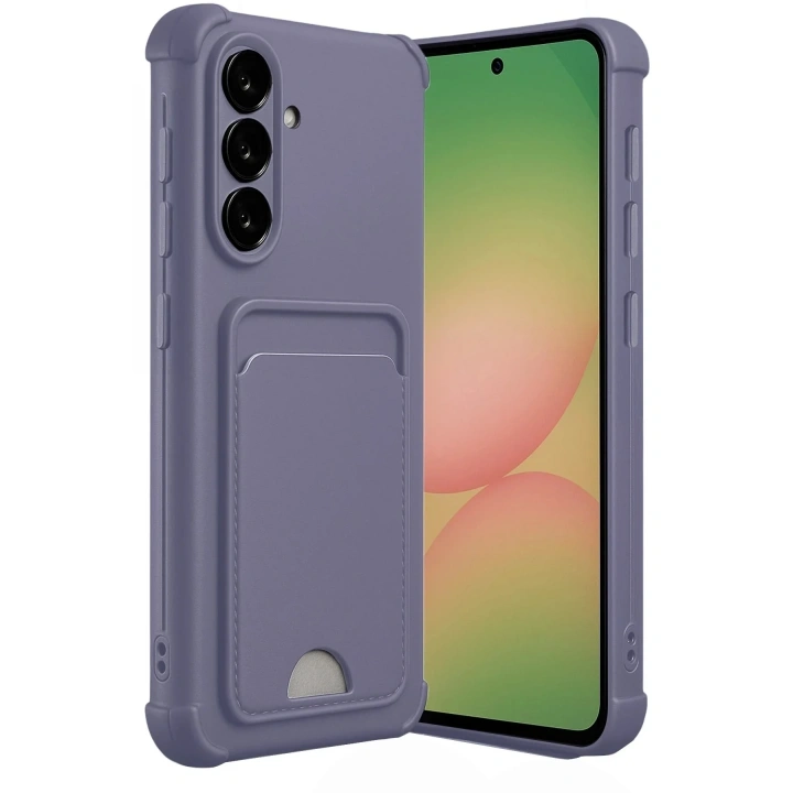 Mey İthalat®  Samsung Galaxy A36 Kılıf Kelvin Kartvizitli Silikon - Lila
