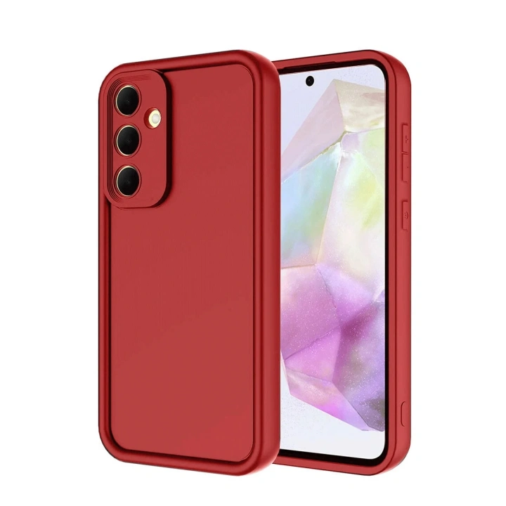 Mey İthalat®  Samsung Galaxy A36 Kılıf Viera Silikon - Kırmızı