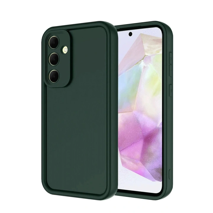 Mey İthalat®  Samsung Galaxy A36 Kılıf Viera Silikon - Koyu Yeşil