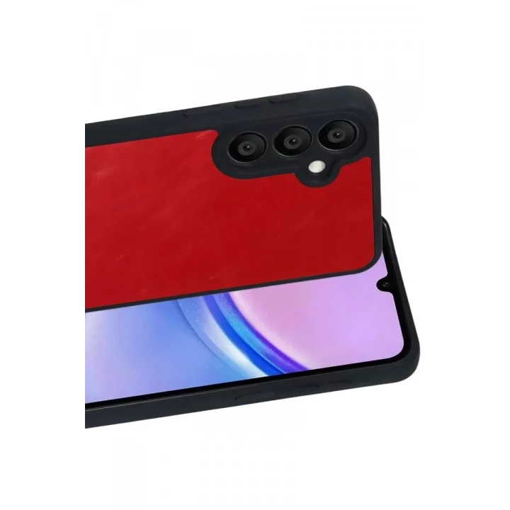 Mey İthalat®  Samsung Galaxy A37 5G Aras Deri Kapak - Kırmızı