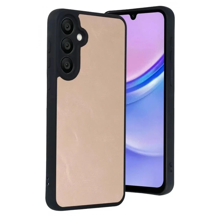 Mey İthalat®  Samsung Galaxy A37 5G Aras Deri Kapak - Pudra
