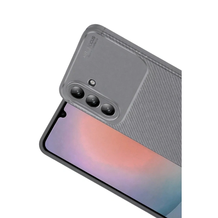 Mey İthalat®  Samsung Galaxy A37 5G Auto Focus Karbon Kapak - Gri