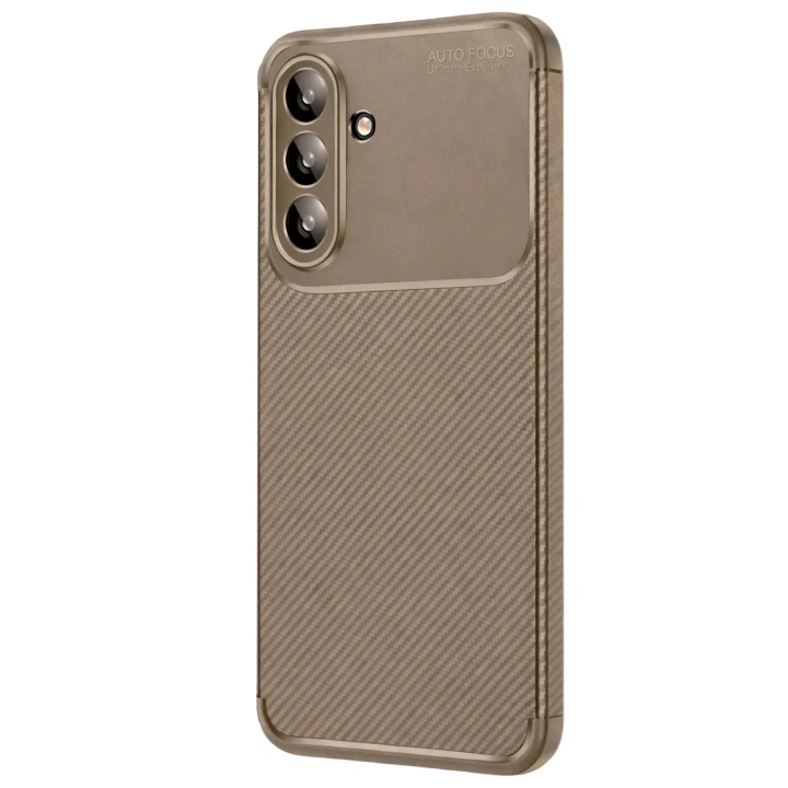 Mey İthalat®  Samsung Galaxy A37 5G Auto Focus Karbon Kapak - Kahverengi