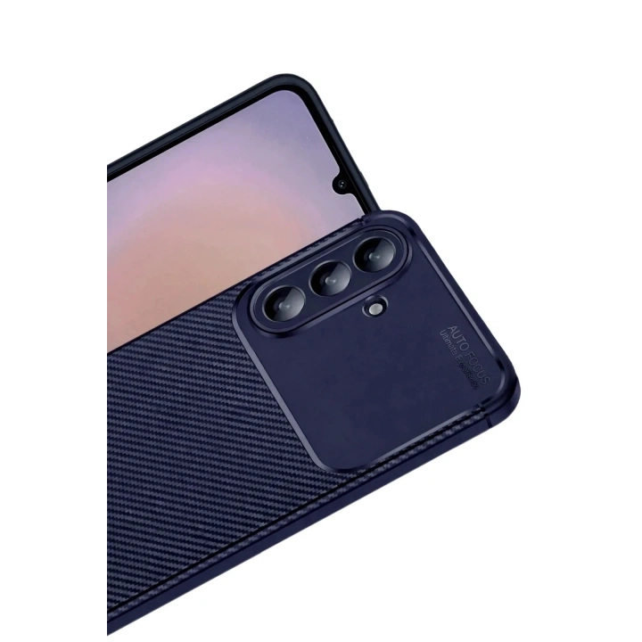Mey İthalat®  Samsung Galaxy A37 5G Auto Focus Karbon Kapak - Lacivert