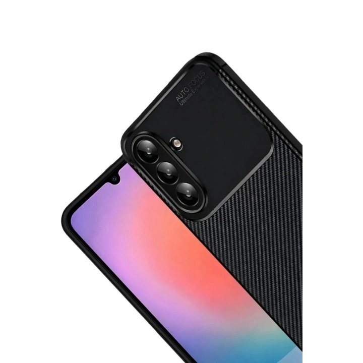 Mey İthalat®  Samsung Galaxy A37 5G Auto Focus Karbon Kapak - Siyah