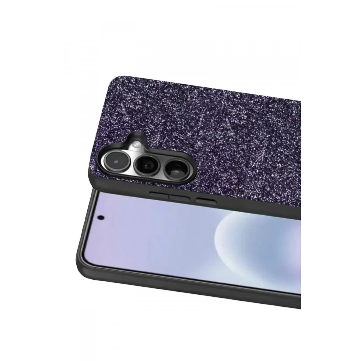 Mey İthalat®  Samsung Galaxy A37 5G Bright Simli Kapak - Derin Mor