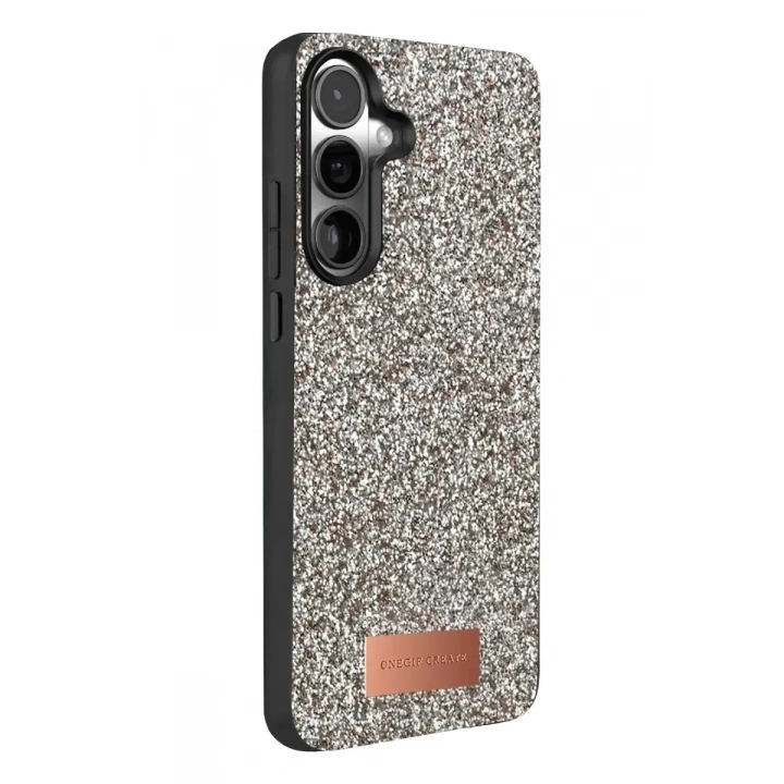 Mey İthalat®  Samsung Galaxy A37 5G Bright Simli Kapak - Gümüş