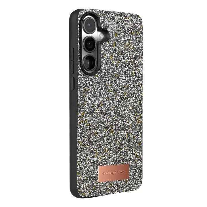 Mey İthalat®  Samsung Galaxy A37 5G Bright Simli Kapak - Gümüş
