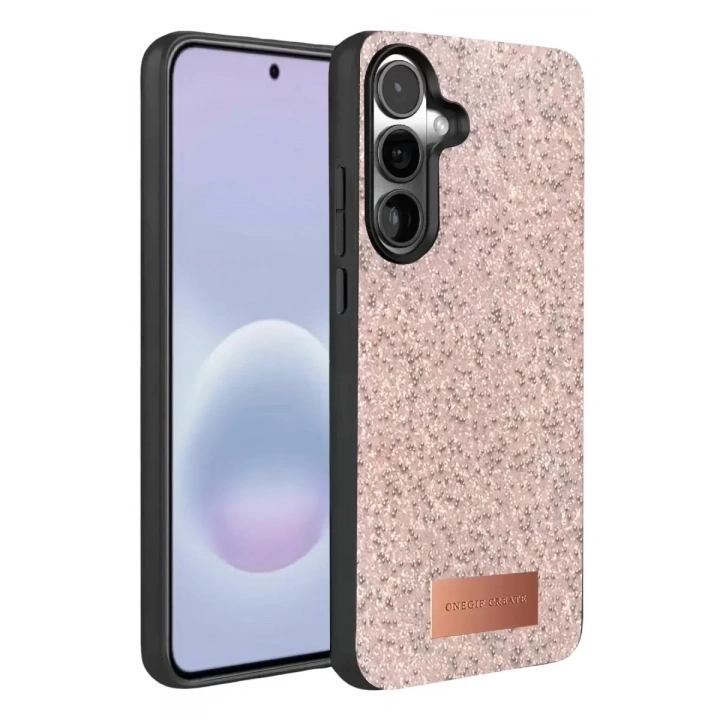 Mey İthalat®  Samsung Galaxy A37 5G Bright Simli Kapak - Pembe