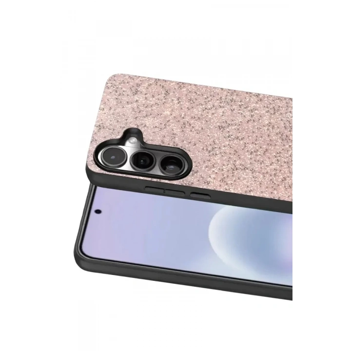 Mey İthalat®  Samsung Galaxy A37 5G Bright Simli Kapak - Pembe