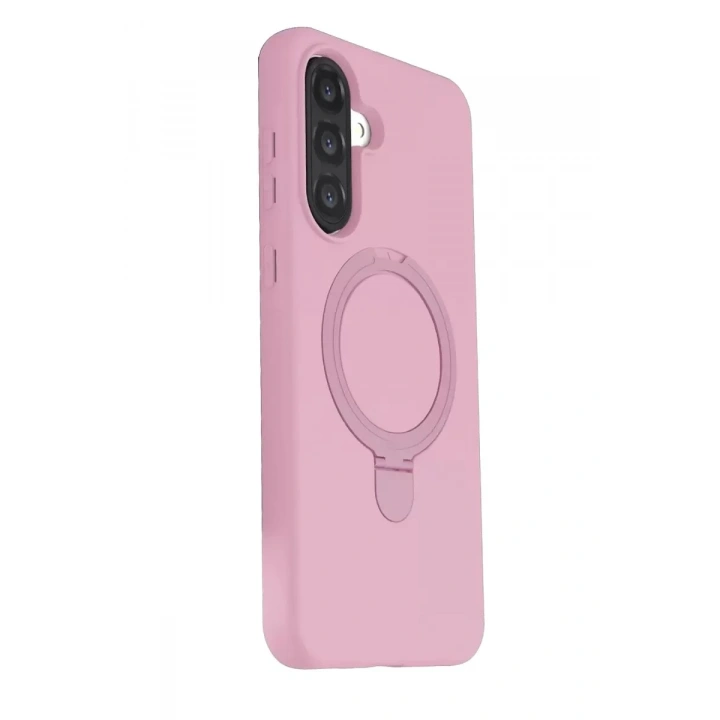 Mey İthalat®  Samsung Galaxy A37 5G Regal Magsafe Standlı Kapak - Açık Pembe