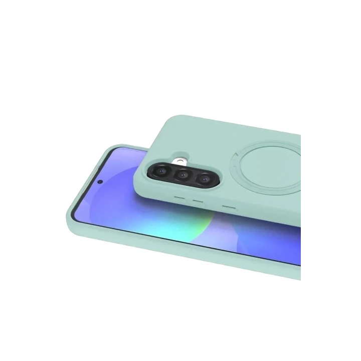 Mey İthalat®  Samsung Galaxy A37 5G Regal Magsafe Standlı Kapak - Su Yeşili
