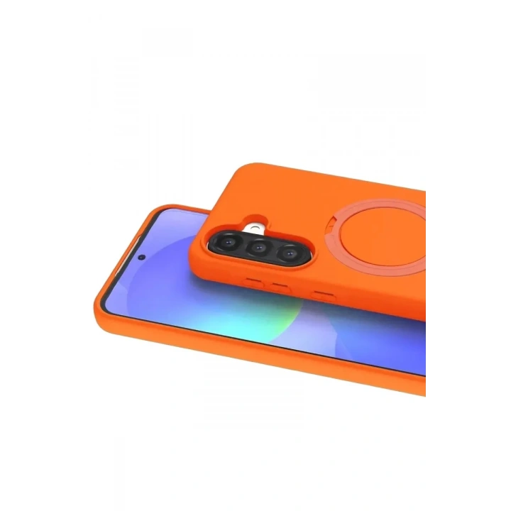 Mey İthalat®  Samsung Galaxy A37 5G Regal Magsafe Standlı Kapak - Turuncu
