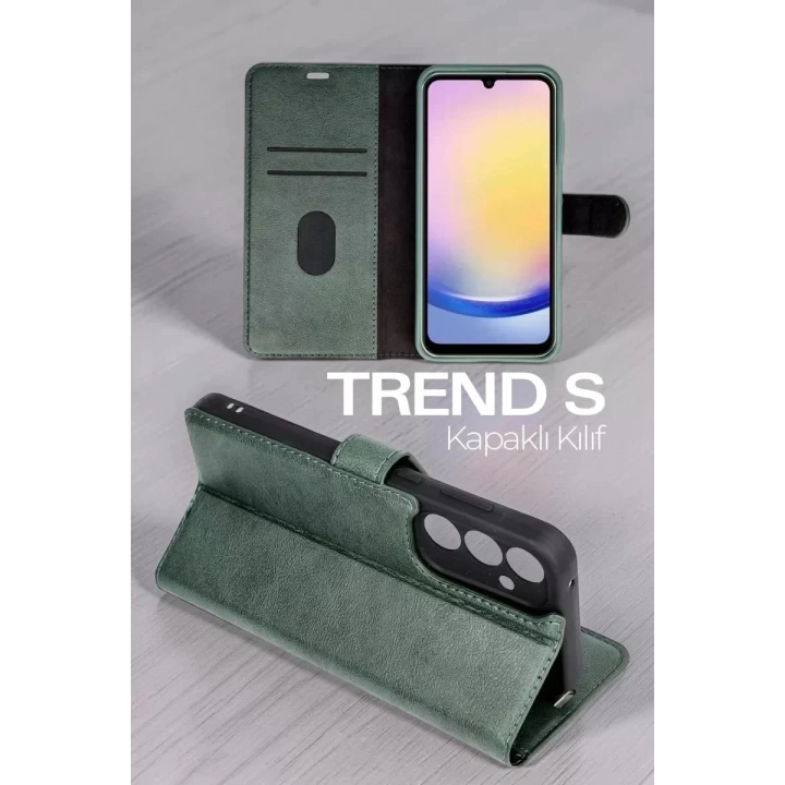 Mey İthalat®  Samsung Galaxy A37 5G Trend S Plus Kapaklı Kılıf - Taba