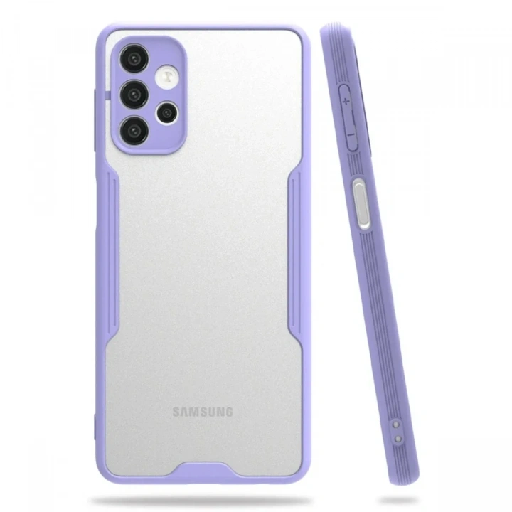 Mey İthalat®  Samsung Galaxy A52 Kılıf Platin Silikon - Lila
