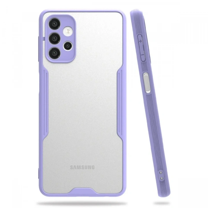Mey İthalat®  Samsung Galaxy A52 Kılıf Platin Silikon - Lila