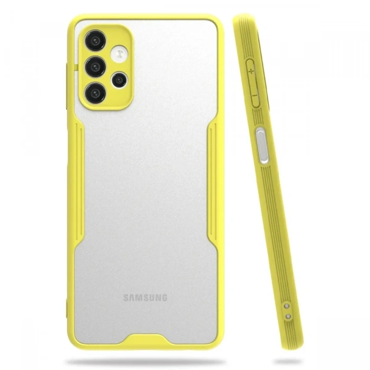 Mey İthalat®  Samsung Galaxy A52 Kılıf Platin Silikon - Sarı
