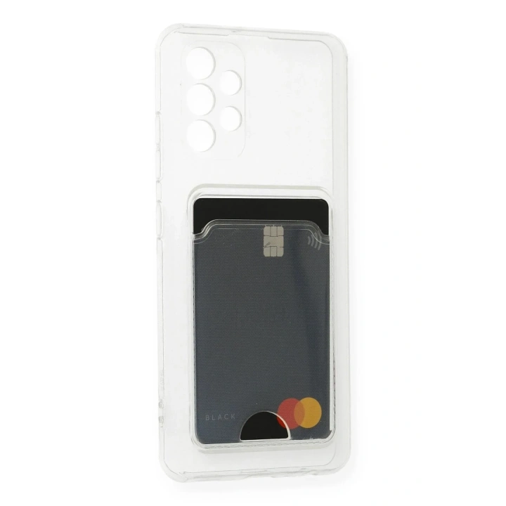 Mey İthalat®  Samsung Galaxy A53 5G Kılıf Kart Şeffaf Silikon - Şeffaf