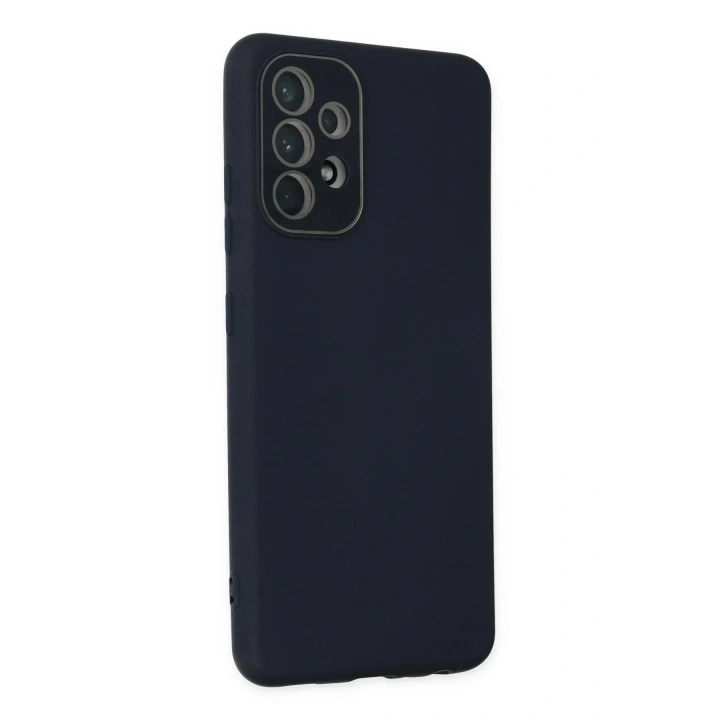 Mey İthalat®  Samsung Galaxy A53 5G Kılıf Lansman Glass Kapak - Lacivert
