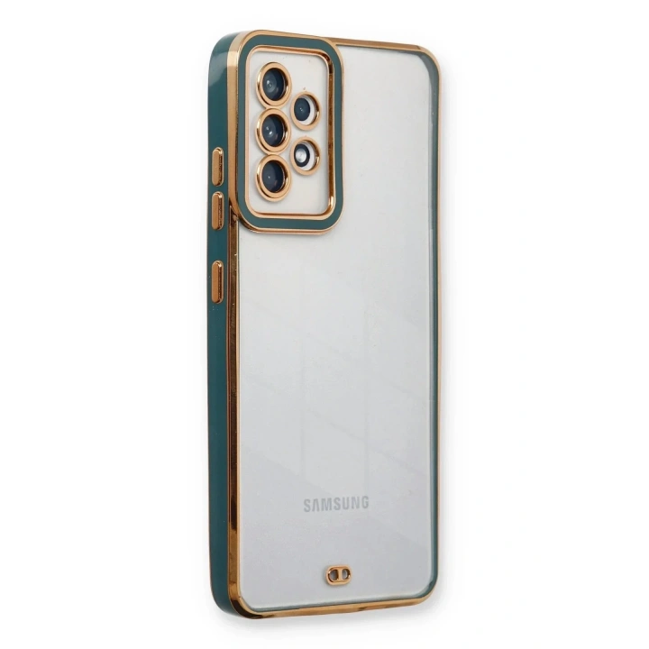 Mey İthalat®  Samsung Galaxy A53 5G Kılıf Liva Lens Silikon - Yeşil