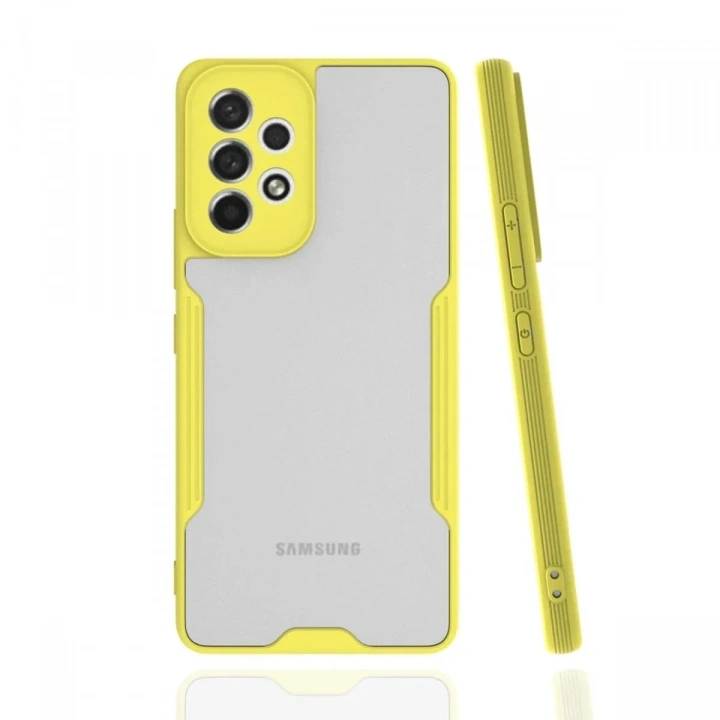 Mey İthalat®  Samsung Galaxy A53 5G Kılıf Platin Silikon - Sarı