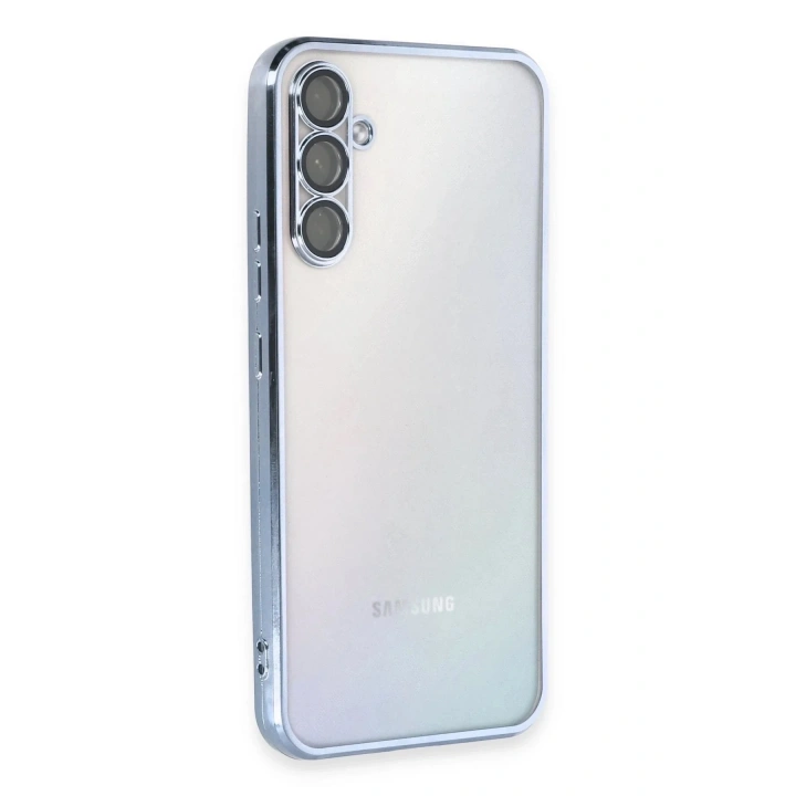 Mey İthalat®  Samsung Galaxy A54 5G Kılıf  Lensli Silikon - Açık Mavi