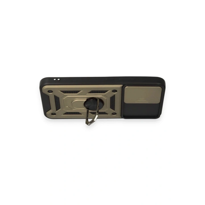 Mey İthalat®  Samsung Galaxy A54 5G Kılıf Pars Lens Yüzüklü Silikon - Gold
