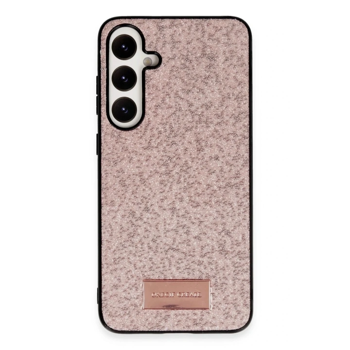 Mey İthalat®  Samsung Galaxy A55 5G Bright Simli Kapak - Pembe