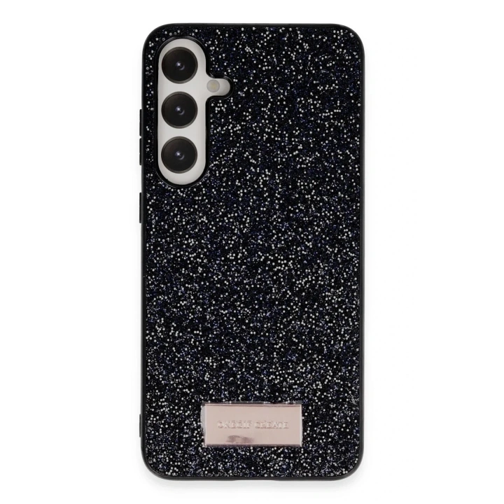 Mey İthalat®  Samsung Galaxy A55 5G Bright Simli Kapak - Siyah
