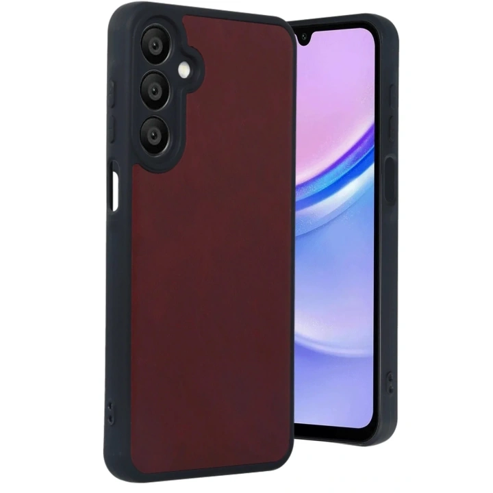 Mey İthalat®  Samsung Galaxy A55 5G Kılıf Aras Deri Kapak - Bordo