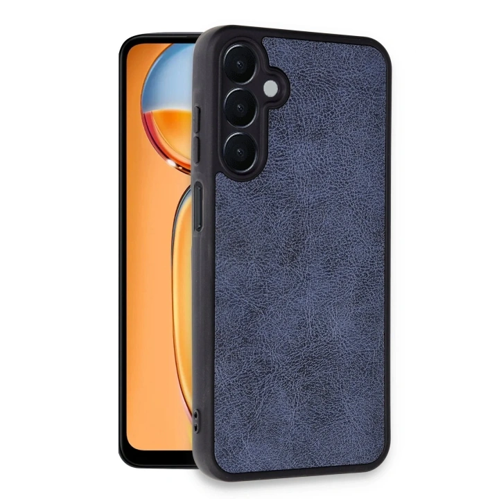 Mey İthalat®  Samsung Galaxy A55 5G Kılıf Aras Deri Kapak - Lacivert