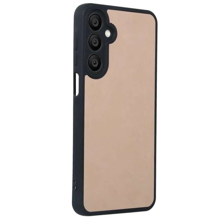 Mey İthalat®  Samsung Galaxy A55 5G Kılıf Aras Deri Kapak - Pudra