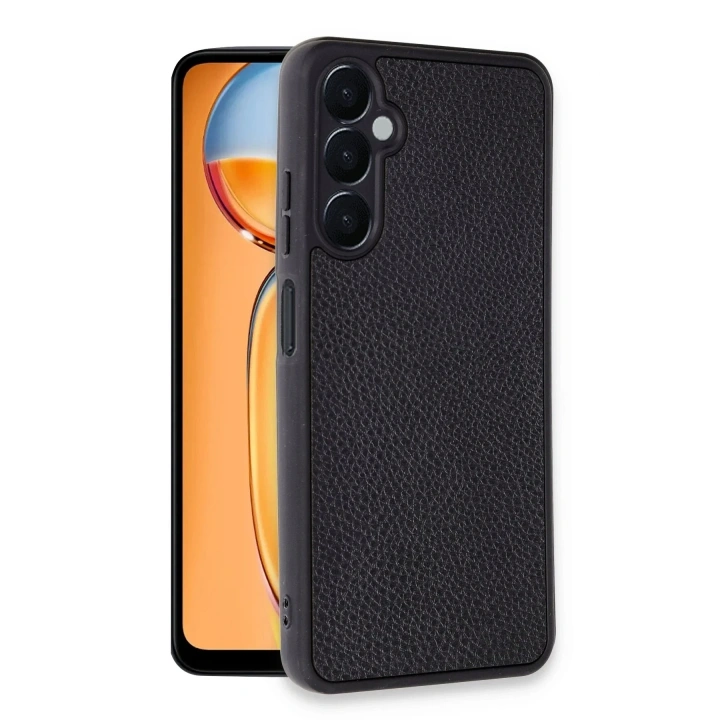 Mey İthalat®  Samsung Galaxy A56 Kılıf Aras Deri Kapak - Siyah