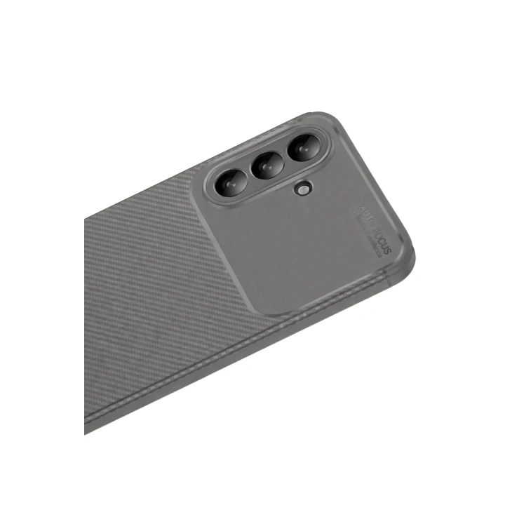 Mey İthalat®  Samsung Galaxy A56 Kılıf Auto Focus Karbon Kapak - Gri