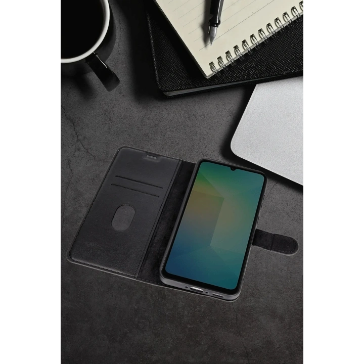 Mey İthalat®  Samsung Galaxy A56 Kılıf Trend S Plus Kapaklı Kılıf - Taba