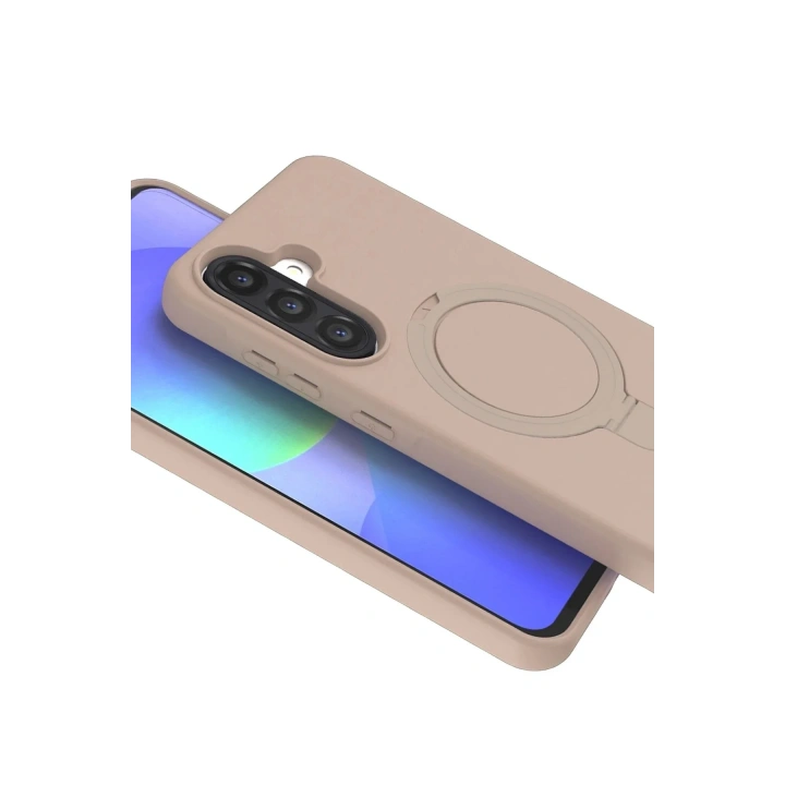 Mey İthalat®  Samsung Galaxy A56 Regal Magsafe Standlı Kapak - Çöl Titanyum