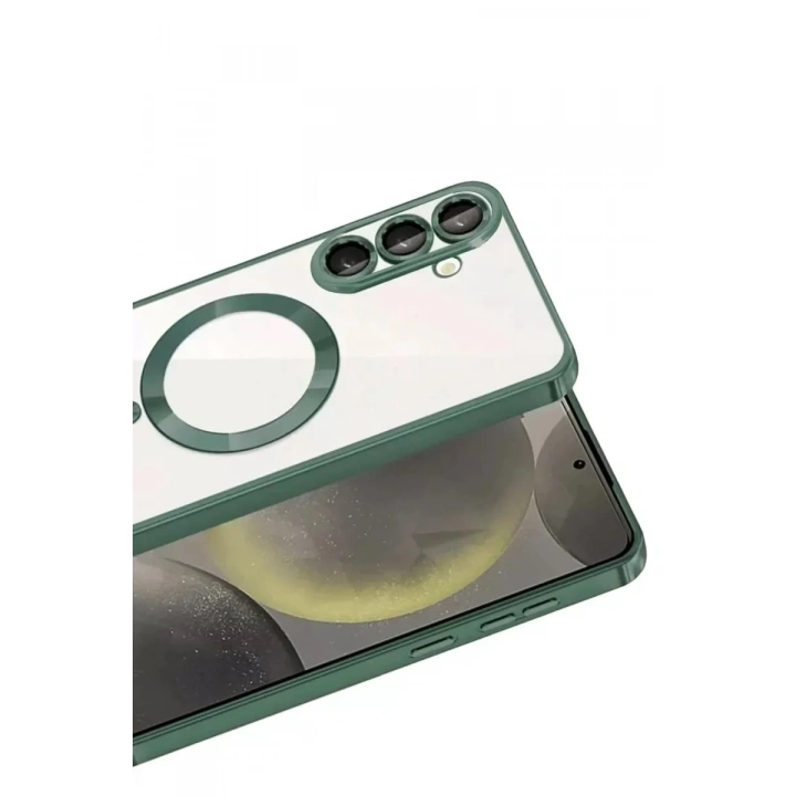 Mey İthalat®  Samsung Galaxy A57 5G Kross Magneticsafe Kapak - Koyu Yeşil