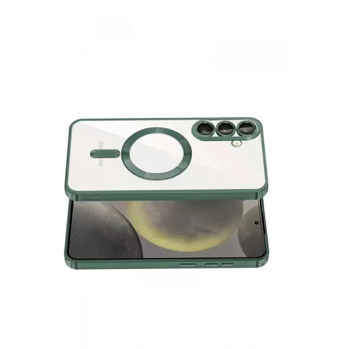 Mey İthalat®  Samsung Galaxy A57 5G Kross Magneticsafe Kapak - Koyu Yeşil