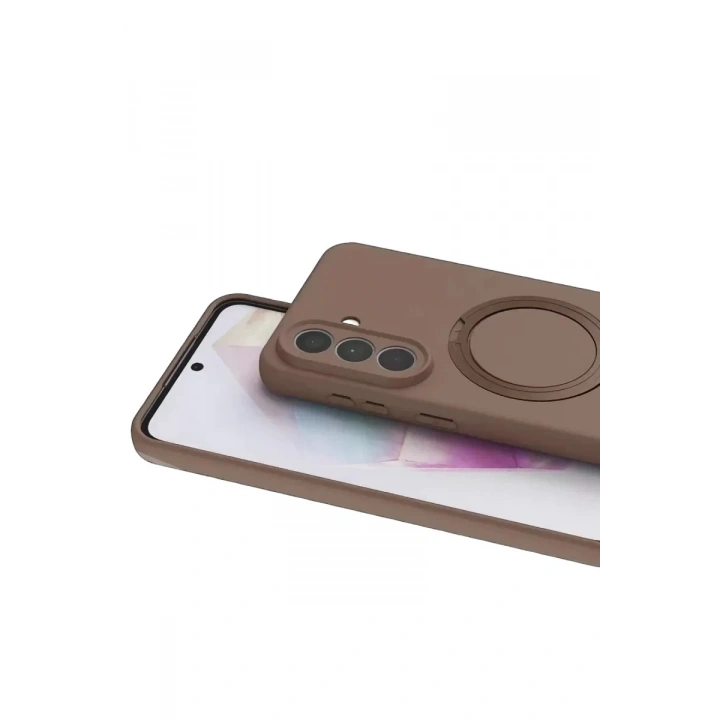 Mey İthalat®  Samsung Galaxy A57 5G Regal Magsafe Standlı Kapak - Çöl Titanyum